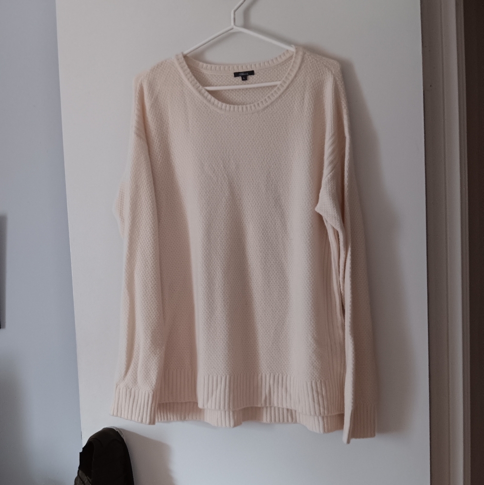 PURE AMICI Cream 100% Cashmere Sweater L
